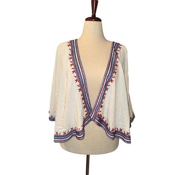 Forever 21 kimono style open shrug crop top size M NWT - Picture 3 of 9